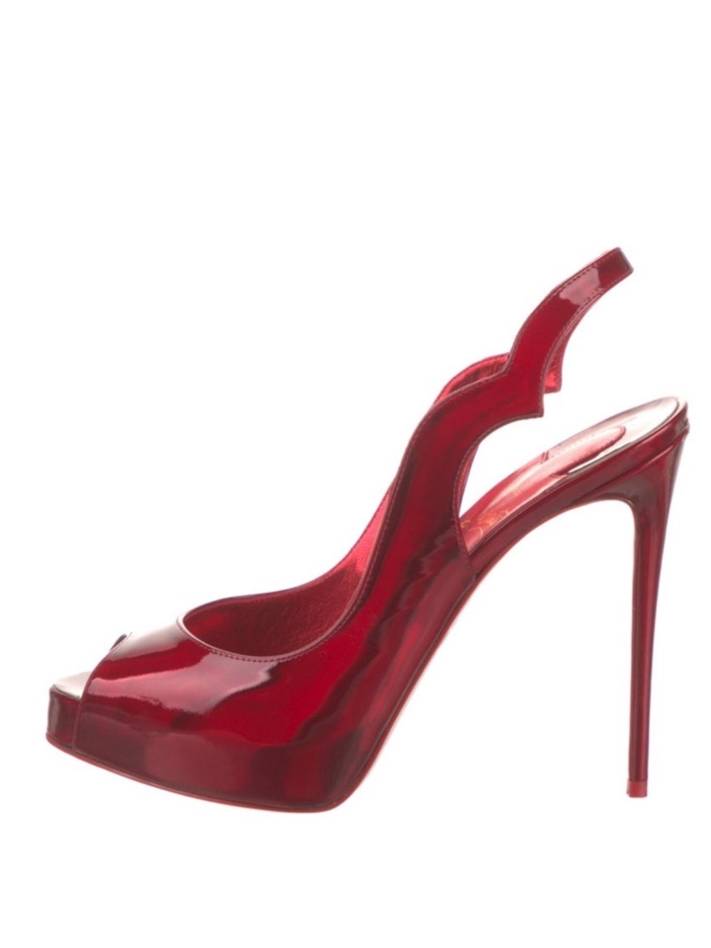 Christian Louboutin “Lady Peep” slingback platform heels